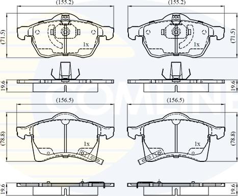 Comline CBP3583 - Bremžu uzliku kompl., Disku bremzes www.autospares.lv