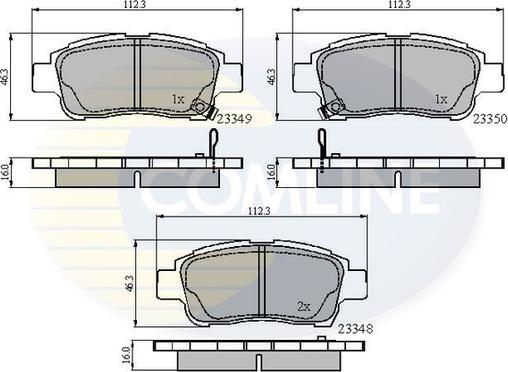 Comline CBP3582 - Brake Pad Set, disc brake www.autospares.lv