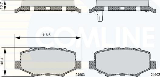 Comline CBP36091 - Bremžu uzliku kompl., Disku bremzes www.autospares.lv