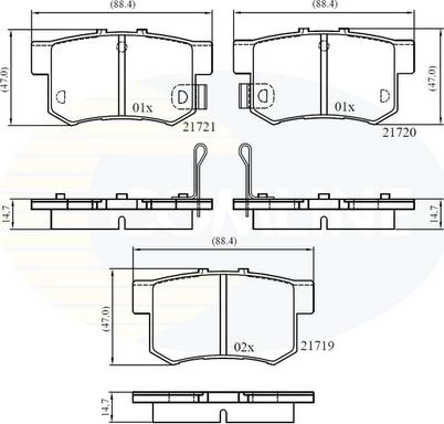 Comline CBP36049 - Brake Pad Set, disc brake www.autospares.lv