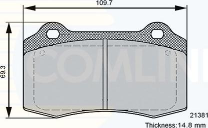 Comline CBP36089 - Тормозные колодки, дисковые, комплект www.autospares.lv