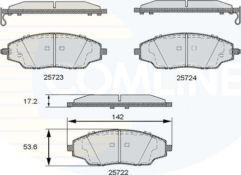 Comline CBP36083 - Bremžu uzliku kompl., Disku bremzes autospares.lv