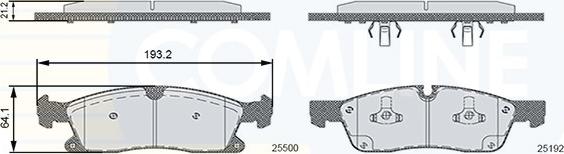 Comline CBP36133 - Bremžu uzliku kompl., Disku bremzes autospares.lv