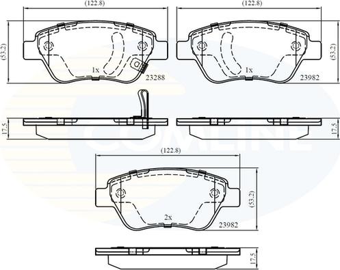 Comline CBP31594 - Тормозные колодки, дисковые, комплект www.autospares.lv