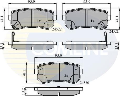 Comline CBP31543 - Brake Pad Set, disc brake www.autospares.lv