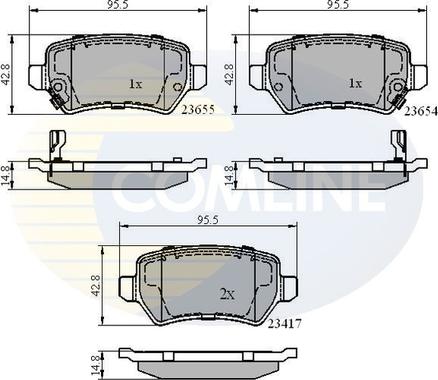 Comline CBP31551 - Bremžu uzliku kompl., Disku bremzes www.autospares.lv