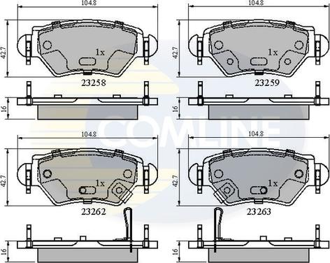 Comline CBP31504 - Bremžu uzliku kompl., Disku bremzes autospares.lv