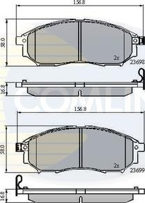 Comline CBP31524 - Bremžu uzliku kompl., Disku bremzes www.autospares.lv