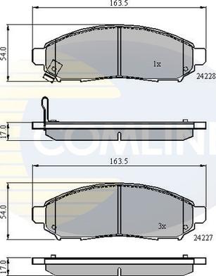 Comline CBP31520 - Bremžu uzliku kompl., Disku bremzes www.autospares.lv