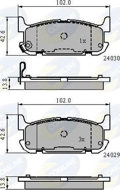 Comline CBP31521 - Bremžu uzliku kompl., Disku bremzes www.autospares.lv