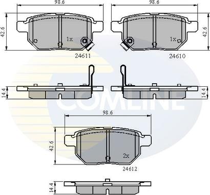 Comline CBP31579 - Brake Pad Set, disc brake www.autospares.lv