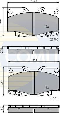 Comline CBP31574 - Brake Pad Set, disc brake www.autospares.lv