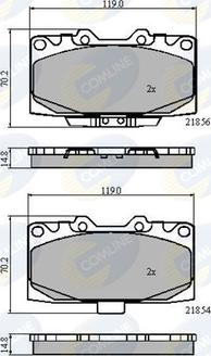 Comline CBP31614 - Brake Pad Set, disc brake www.autospares.lv