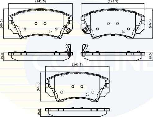 Comline CBP31680 - Bremžu uzliku kompl., Disku bremzes www.autospares.lv