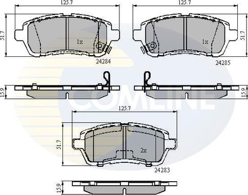 Comline CBP31620 - Bremžu uzliku kompl., Disku bremzes www.autospares.lv