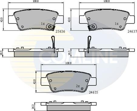 Comline CBP31674 - Bremžu uzliku kompl., Disku bremzes autospares.lv