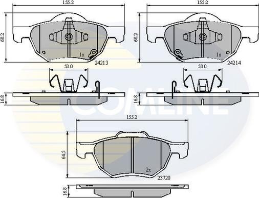 Comline CBP31195 - Brake Pad Set, disc brake www.autospares.lv