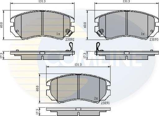 Comline CBP31196 - Bremžu uzliku kompl., Disku bremzes www.autospares.lv