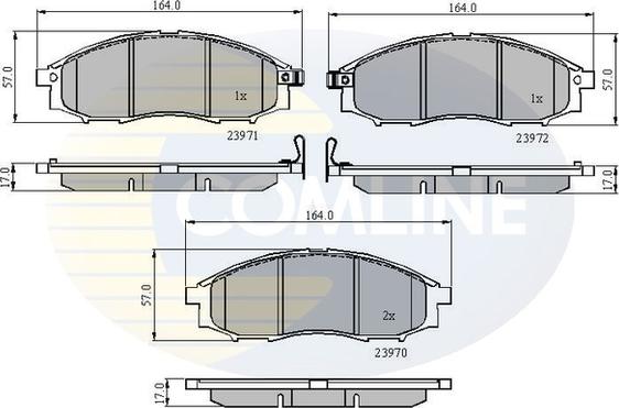 Comline CBP31193 - Bremžu uzliku kompl., Disku bremzes www.autospares.lv