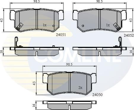 Comline CBP31192 - Тормозные колодки, дисковые, комплект www.autospares.lv