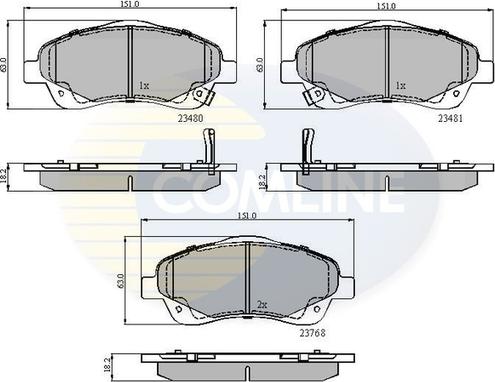 Comline CBP31140 - Bremžu uzliku kompl., Disku bremzes autospares.lv