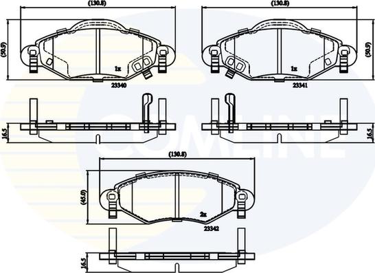 Comline CBP31152 - Bremžu uzliku kompl., Disku bremzes www.autospares.lv