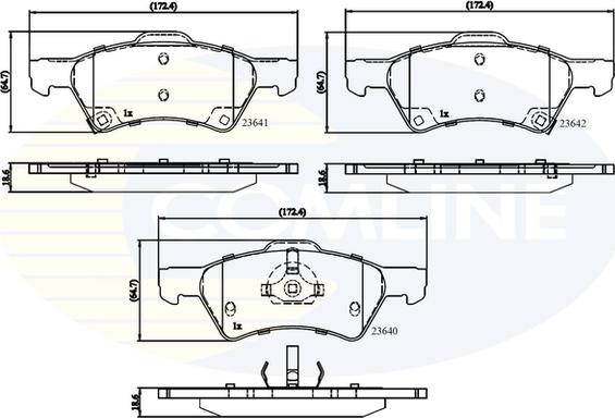 Comline CBP31163 - Bremžu uzliku kompl., Disku bremzes autospares.lv