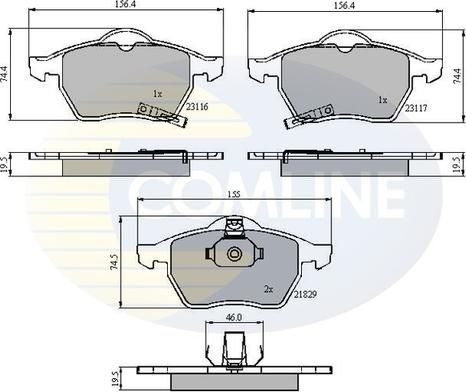 Comline CBP31167 - Тормозные колодки, дисковые, комплект www.autospares.lv