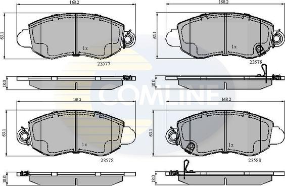 Comline CBP31108 - Bremžu uzliku kompl., Disku bremzes www.autospares.lv