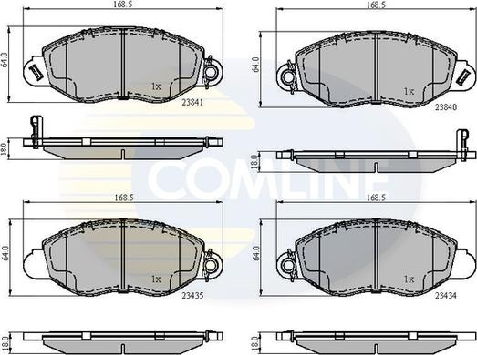 Comline CBP31107 - Bremžu uzliku kompl., Disku bremzes autospares.lv