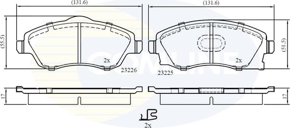 Comline CBP31112 - Brake Pad Set, disc brake www.autospares.lv