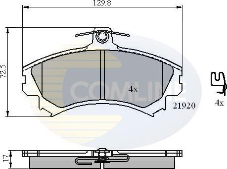 Comline CBP31304 - Тормозные колодки, дисковые, комплект www.autospares.lv