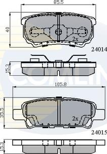 Comline CBP31290 - Bremžu uzliku kompl., Disku bremzes www.autospares.lv