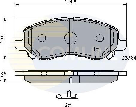 Comline CBP31256 - Тормозные колодки, дисковые, комплект www.autospares.lv