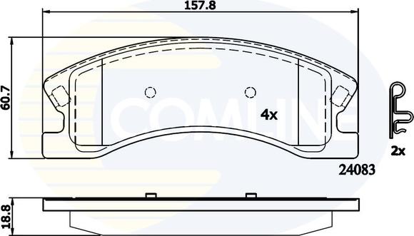 Comline CBP31202 - Bremžu uzliku kompl., Disku bremzes www.autospares.lv