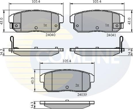 Comline CBP31283 - Bremžu uzliku kompl., Disku bremzes www.autospares.lv