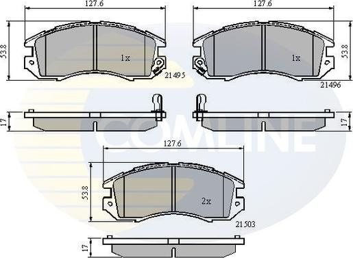 Comline CBP3127 - Тормозные колодки, дисковые, комплект www.autospares.lv