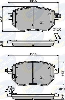 Comline CBP31745 - Bremžu uzliku kompl., Disku bremzes www.autospares.lv