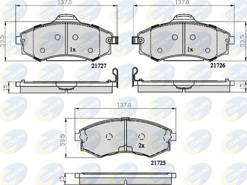 Comline CBP31741 - Bremžu uzliku kompl., Disku bremzes autospares.lv