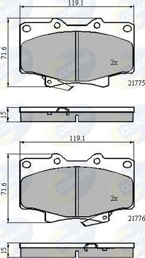 Comline CBP3170 - Bremžu uzliku kompl., Disku bremzes www.autospares.lv