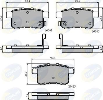 Comline CBP31711 - Bremžu uzliku kompl., Disku bremzes www.autospares.lv