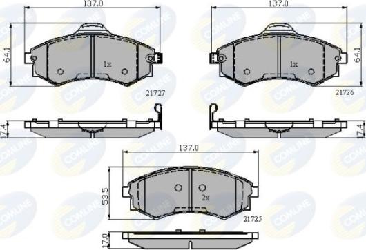 Comline CBP31781 - Bremžu uzliku kompl., Disku bremzes autospares.lv