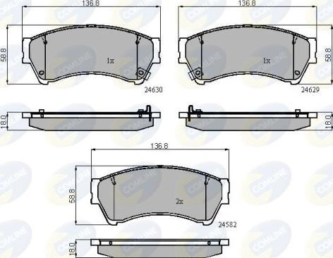 Comline CBP31787 - Bremžu uzliku kompl., Disku bremzes www.autospares.lv