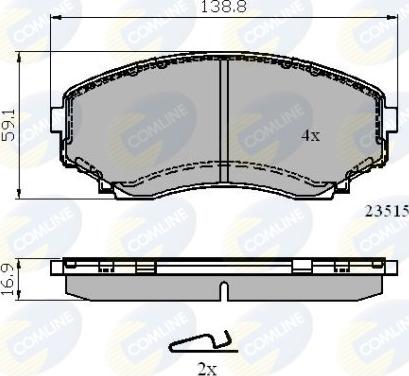 Comline CBP31732 - Brake Pad Set, disc brake www.autospares.lv