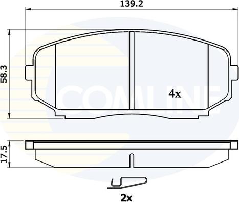 Comline CBP31724 - Brake Pad Set, disc brake www.autospares.lv