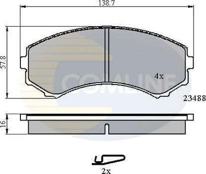 Comline CBP3172 - Bremžu uzliku kompl., Disku bremzes www.autospares.lv