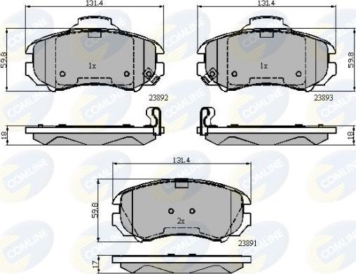 Comline CBP31774 - Brake Pad Set, disc brake www.autospares.lv