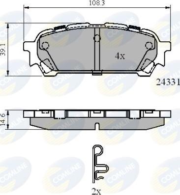 Comline CBP31775 - Bremžu uzliku kompl., Disku bremzes www.autospares.lv