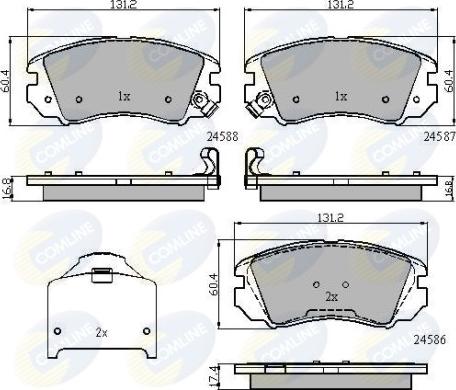 Comline CBP31776 - Тормозные колодки, дисковые, комплект www.autospares.lv