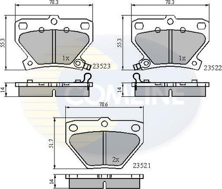 Comline CBP3841 - Тормозные колодки, дисковые, комплект www.autospares.lv